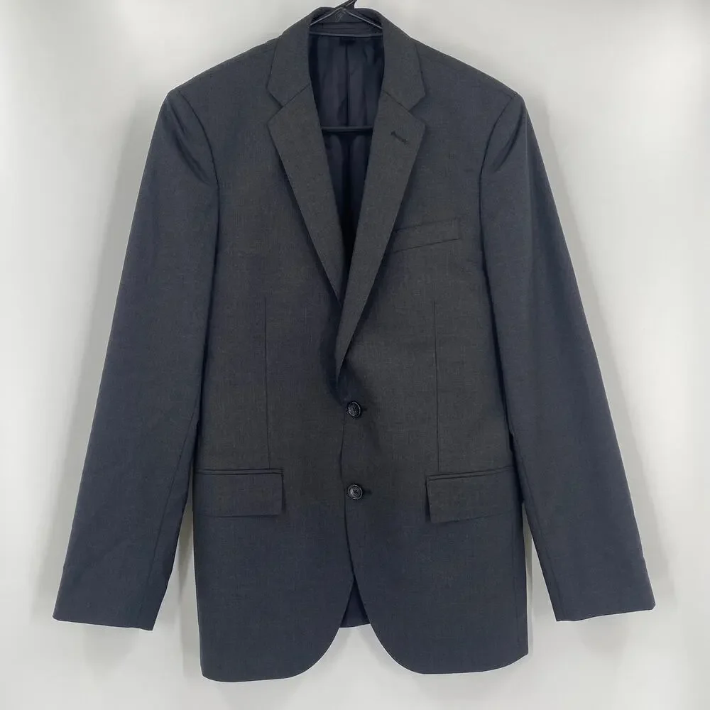 J.Crew Ludlow 38R Dark Gray Loro‎ Piana Wool 2 Button Blazer Suit Jacket